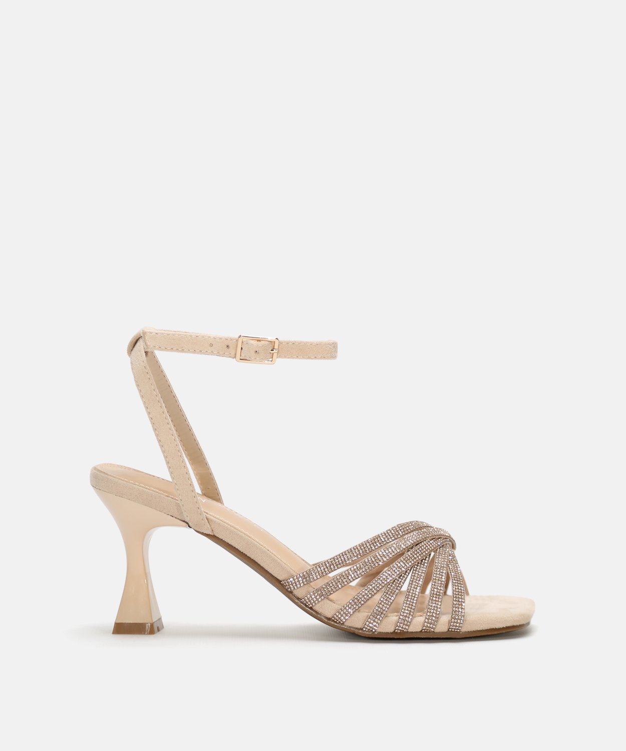 Sandalia tac&oacute;n strass